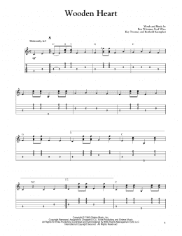 page one of Wooden Heart (Solo Guitar Tab)