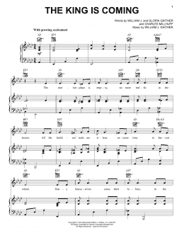 page one of The King Is Coming (Piano, Vocal & Guitar Chords (Right-Hand Melody))