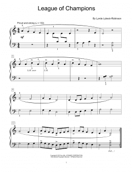 page one of League Of Champions (Educational Piano)
