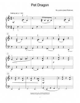 page one of Pet Dragon (Educational Piano)