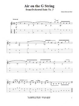 page one of Air On The G String (Solo Guitar)