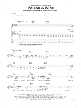 page one of Poison and Wine (Guitar Tab)