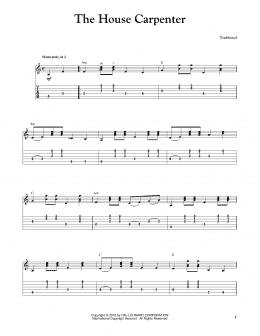 page one of The House Carpenter (Solo Guitar)