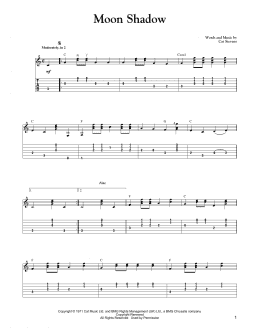 page one of Moon Shadow (Solo Guitar)