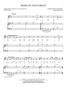 page one of Down In Yon Forest (Piano & Vocal)
