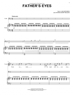 page one of Father's Eyes (Cello and Piano)