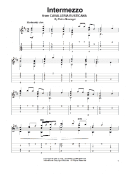 page one of Intermezzo (Solo Guitar)