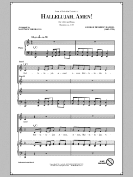 page one of Hallelujah, Amen! (2-Part Choir)