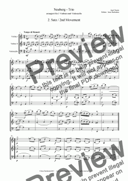 page one of Haydn, Neuberg Trio 2, 2Vl+Vc