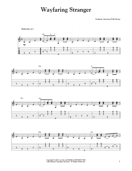 page one of Wayfaring Stranger (Solo Guitar)
