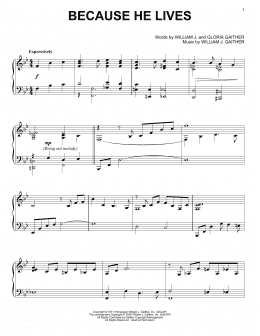 page one of Because He Lives (Piano Solo)
