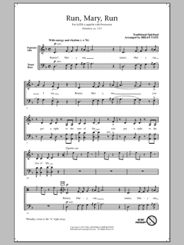 page one of Run, Mary, Run (SATB Choir)