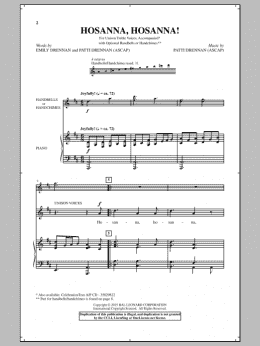 page one of Hosanna, Hosanna! (Unison Choir)