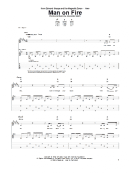 page one of Man On Fire (Guitar Tab)