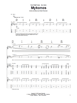 page one of Mykonos (Guitar Tab)