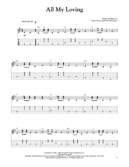 page one of All My Loving (in the style of Maybelle Carter) (Solo Guitar)