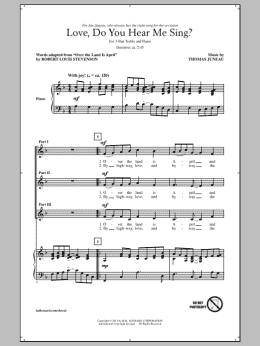 page one of Love, Do You Hear Me Sing? (3-Part Treble Choir)