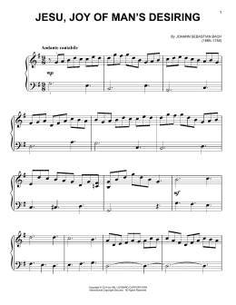 page one of Jesu, Joy Of Man's Desiring (Very Easy Piano)