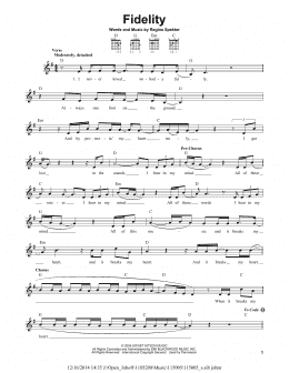 page one of Fidelity (Easy Guitar)