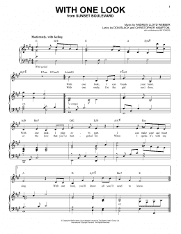 page one of With One Look (Piano & Vocal)