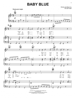 page one of Baby Blue (Piano, Vocal & Guitar Chords (Right-Hand Melody))
