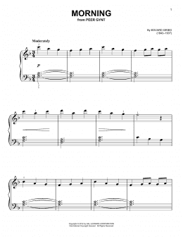 page one of Morning (Very Easy Piano)
