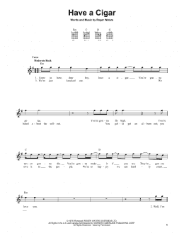 page one of Have A Cigar (Easy Guitar)