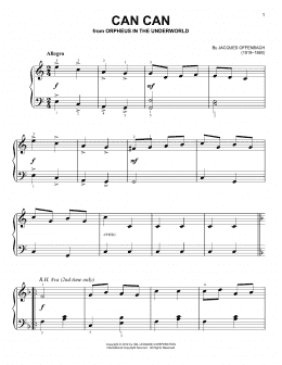 page one of Can Can (Easy Piano)