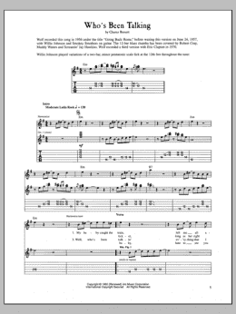 page one of Who's Been Talking (Guitar Tab)