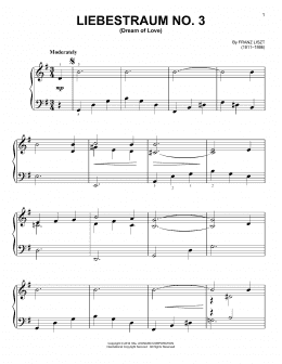 page one of Liebestraum (Dream Of Love) (Very Easy Piano)