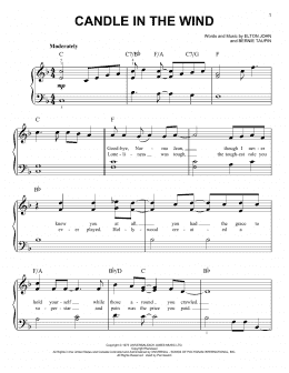 page one of Candle In The Wind (Very Easy Piano)