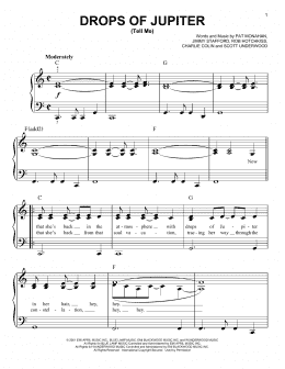page one of Drops Of Jupiter (Tell Me) (Very Easy Piano)