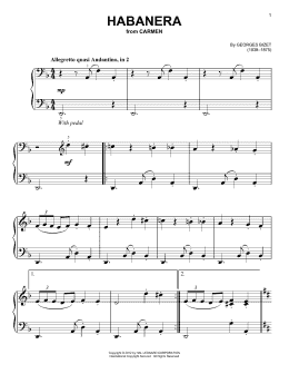 page one of Habanera (Easy Piano)