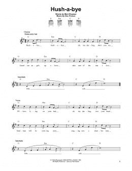 page one of Hush-a-bye (Easy Guitar)