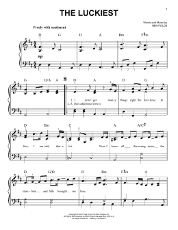 page one of The Luckiest (Very Easy Piano)