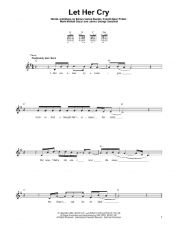 page one of Let Her Cry (Easy Guitar)