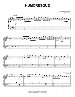 page one of Humoresque (Very Easy Piano)