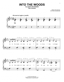 page one of Into The Woods (Film Version) (Easy Piano)