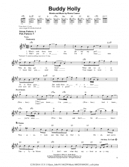 page one of Buddy Holly (Easy Guitar)