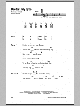 page one of Doctor, My Eyes (Mandolin Chords/Lyrics)