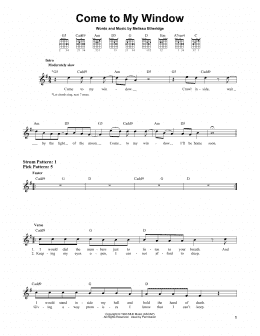 page one of Come To My Window (Easy Guitar)