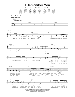 page one of I Remember You (Easy Guitar)