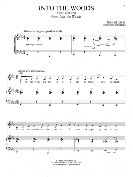 page one of Into The Woods (Film Version) (Piano & Vocal)