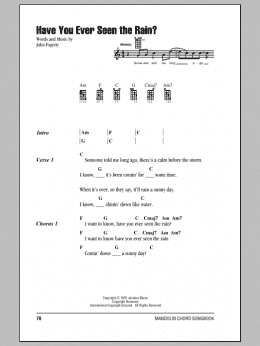 page one of Have You Ever Seen The Rain? (Mandolin Chords/Lyrics)