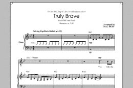 page one of Truly Brave (SATB Choir)