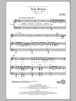 page one of Truly Brave (3-Part Mixed Choir)
