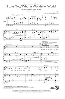 page one of I Love You/What A Wonderful World (SATB Choir)