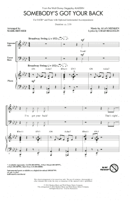 page one of Somebody's Got Your Back (SATB Choir)