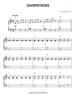 page one of Chopsticks (Very Easy Piano)