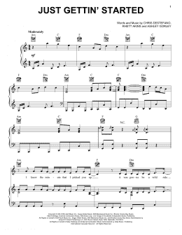 page one of Just Gettin' Started (Piano, Vocal & Guitar Chords (Right-Hand Melody))